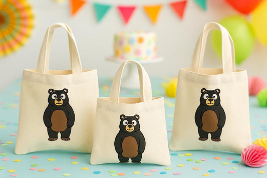 Bear Party Favor Bags - Set of Three Bags