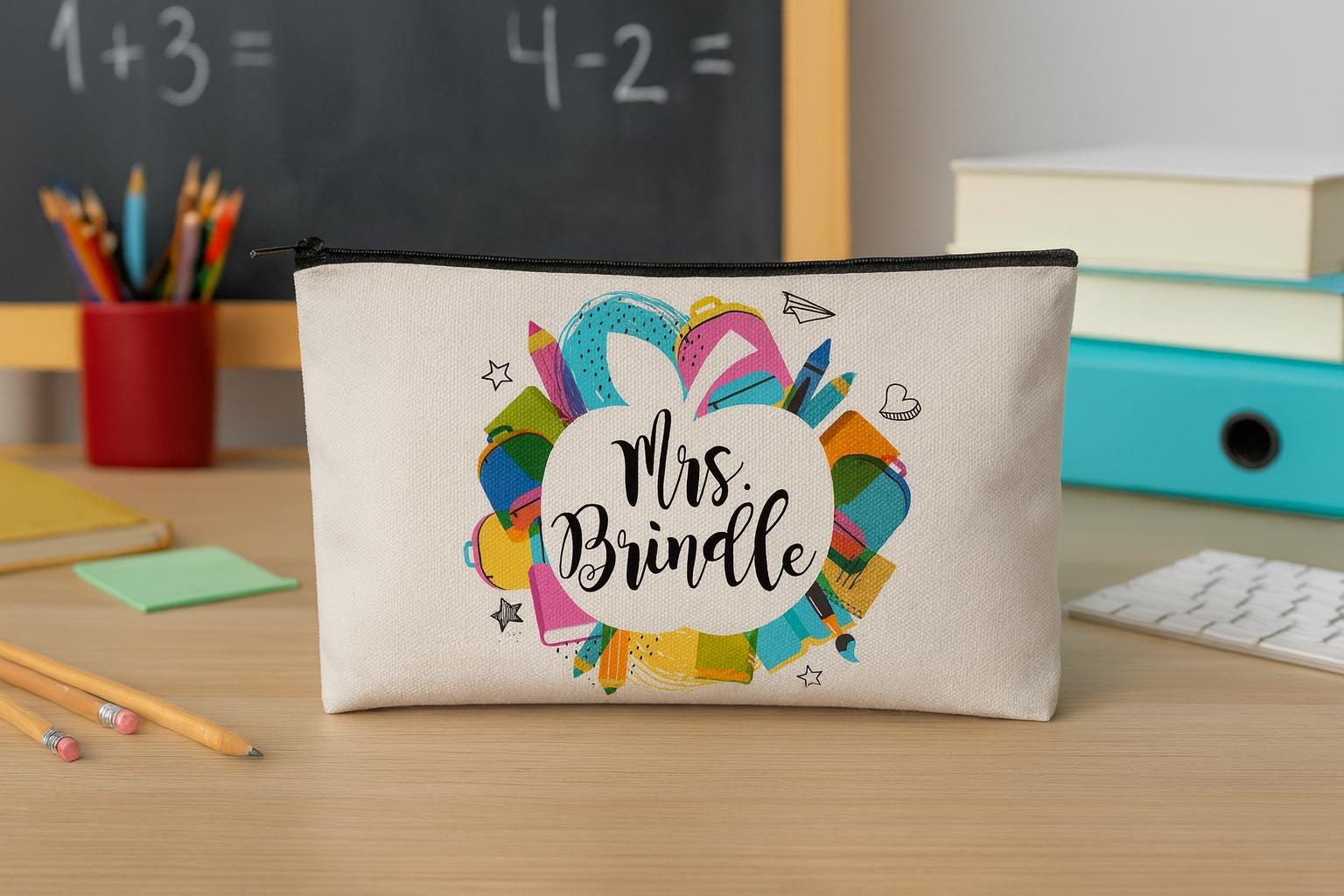 Personalized Teacher Accessory Pouch - Teacher Gift