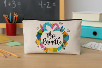 Personalized Teacher Accessory Pouch - Teacher Gift