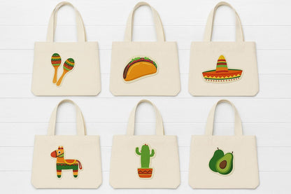 Fiesta Party Favor Bags - Set of Six Bags