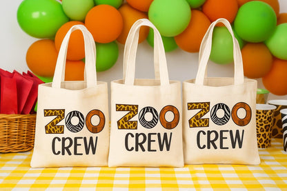 Zoo Crew Party Favor Bags - Perfect for Zoo Themed Parties & Events! - Set of Three Bags