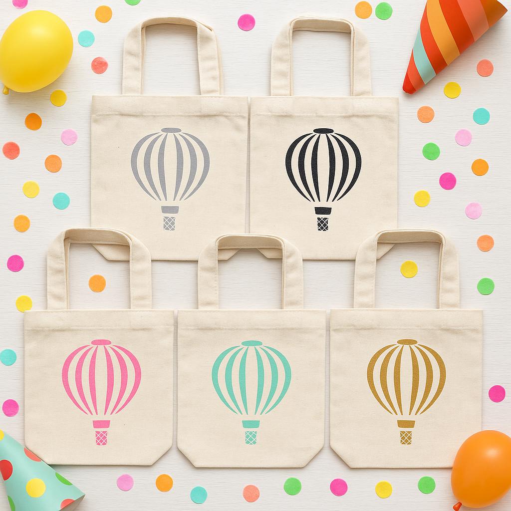 Hot Air Balloon Party Favor Bag – Cotton Canvas Goodie Bag