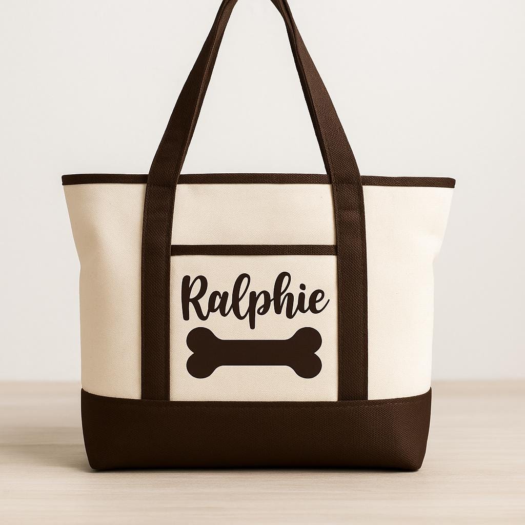 Dog Owner Gift - Personalized Dog Tote Bag