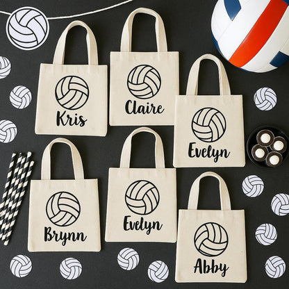 Personalized Volleyball Favor Bag – Custom Name Cotton Tote