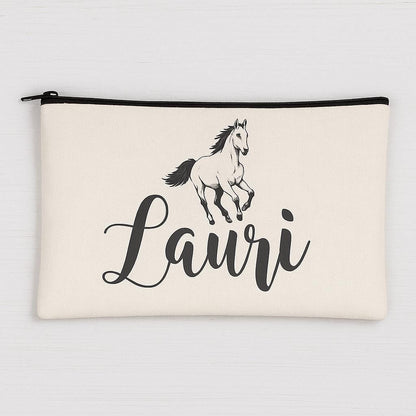 Personalized Horse Cosmetic Bag | Pencil Pouch