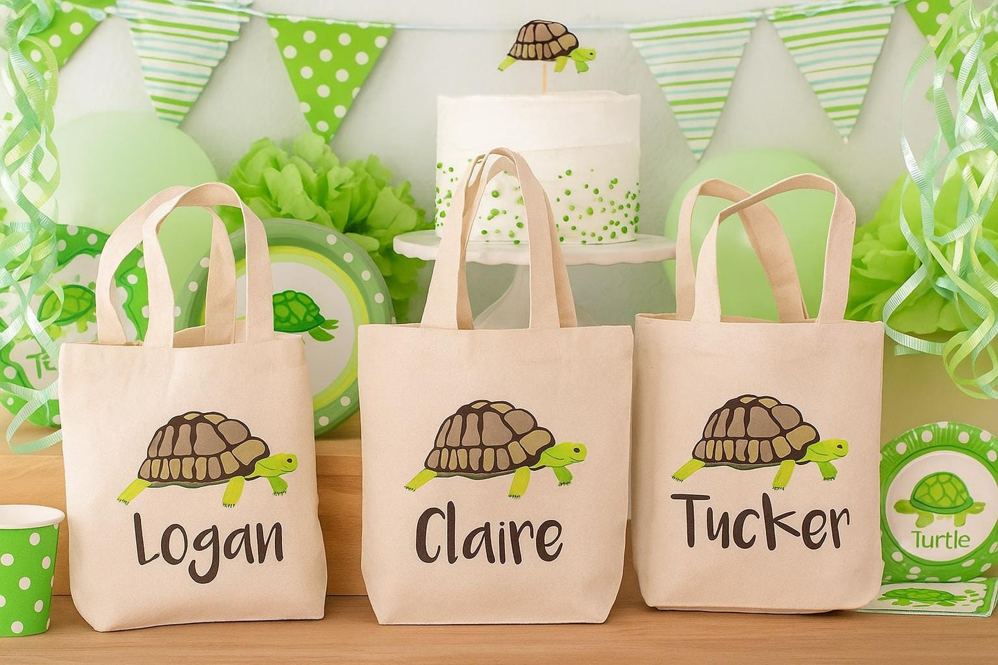 Custom Turtle Party Favor Bags