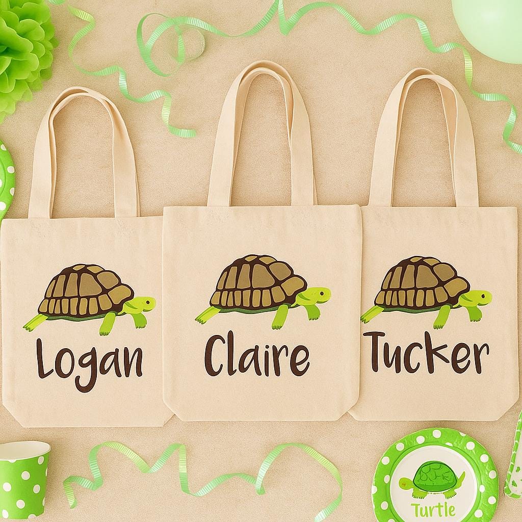 Custom Turtle Party Favor Bags