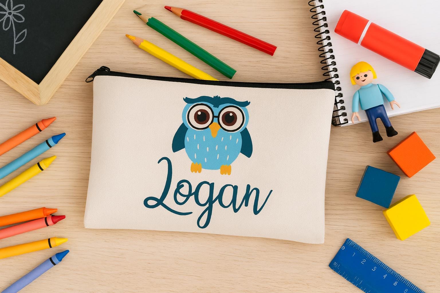 Personalized Owl Pencil Pouch