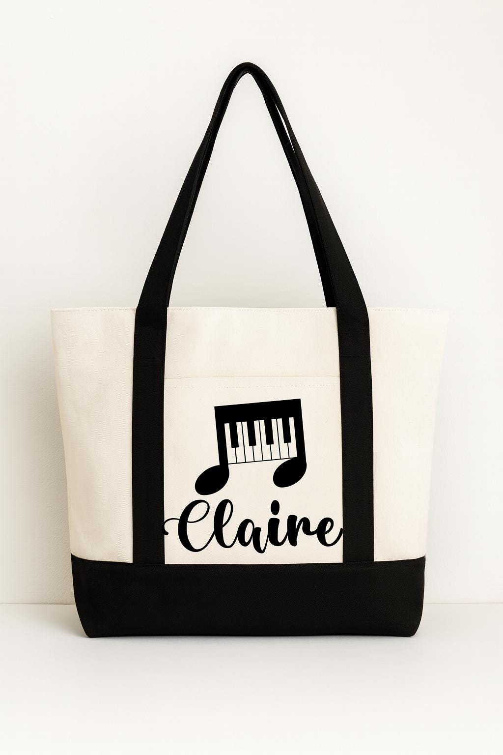 Musician Gift - Personalized Piano Music Tote Bag