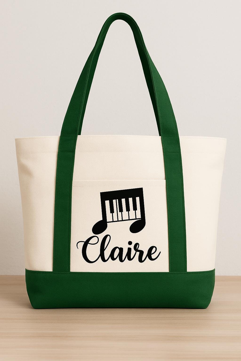 Musician Gift - Personalized Piano Music Tote Bag