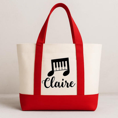 Musician Gift - Personalized Piano Music Tote Bag
