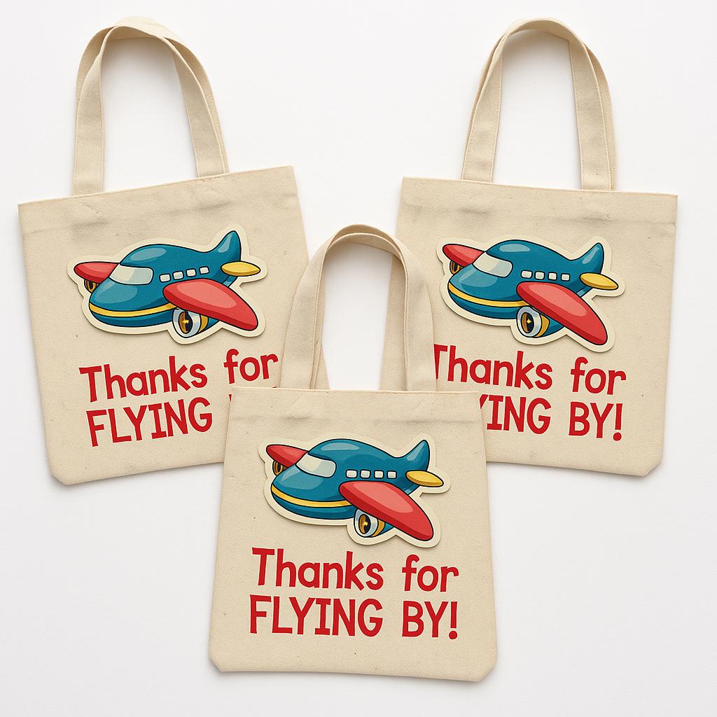 Airplane Party Favor Bags - Set of Three Bags