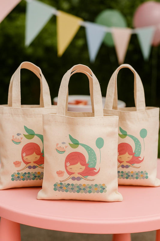 Mermaid Party Favor Bag – Cotton Mermaid Illustration