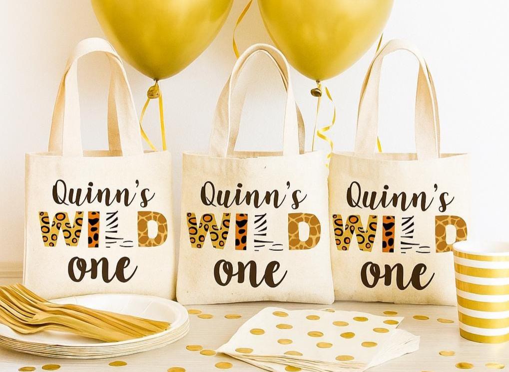Custom Wild One Party Favor Bags - Set of Three