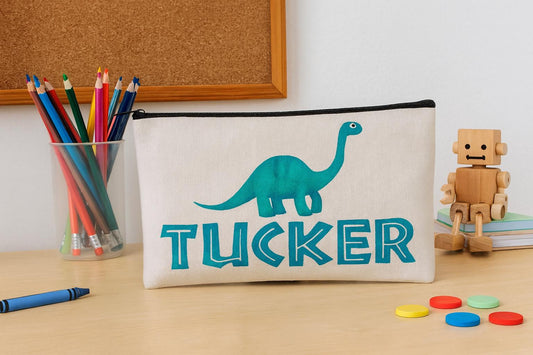 Personalized Dinosaur Pencil Pouch
