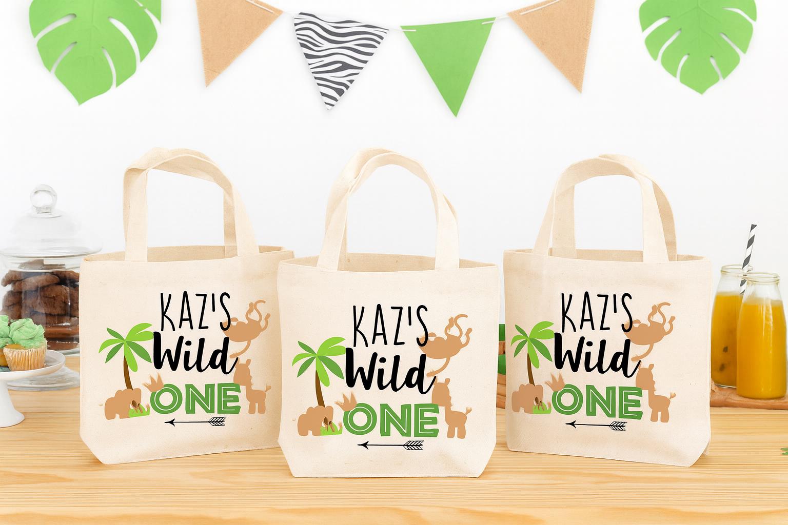 Personalized Wild One Party Favor Bags