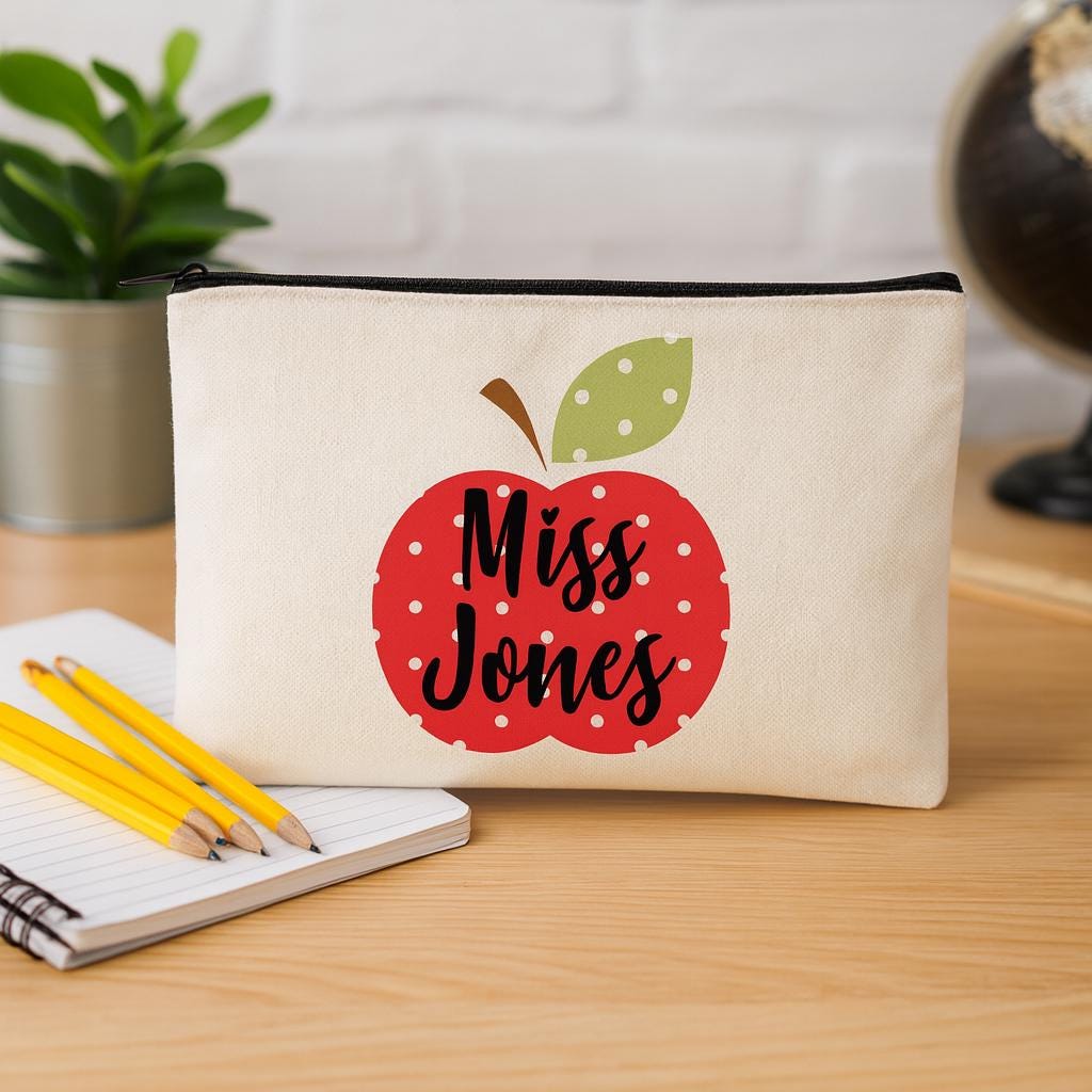Teacher Gifts - Personalized Teacher Pencil Pouch