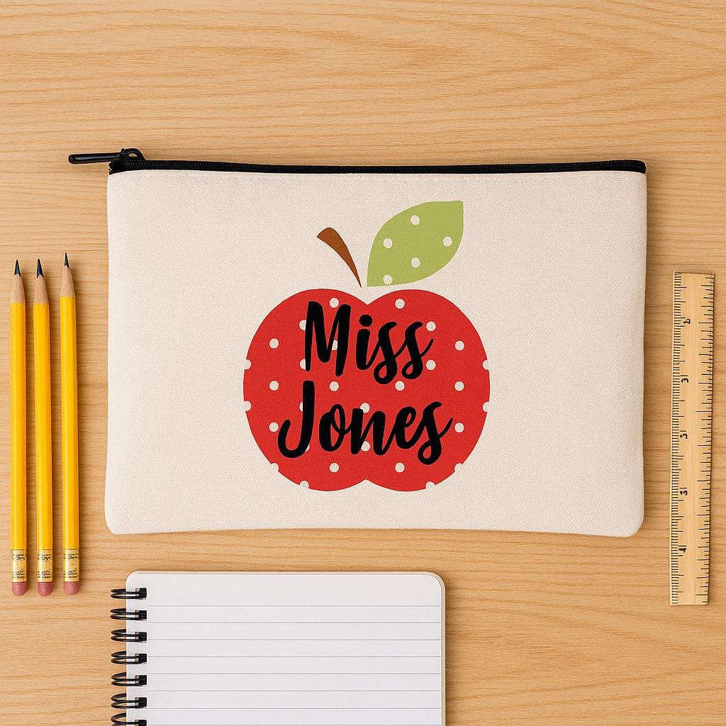 Teacher Gifts - Personalized Teacher Pencil Pouch