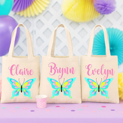 Personalized Butterfly Party Favor Bags - Set of Three Bags