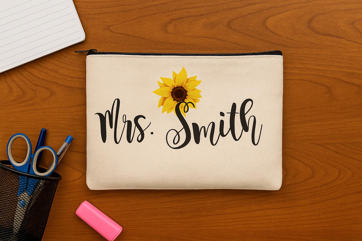 Teacher Gift  - Personalized Teacher Accessory Pouch