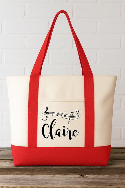 Musician Gift - Personalized Music Tote Bag