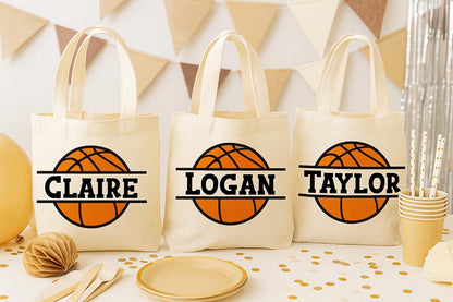 Personalized Basketball Party Favor Bags - Set of Three Bags