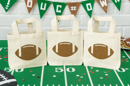 Football Party Favor Bags - Set of Three Bags