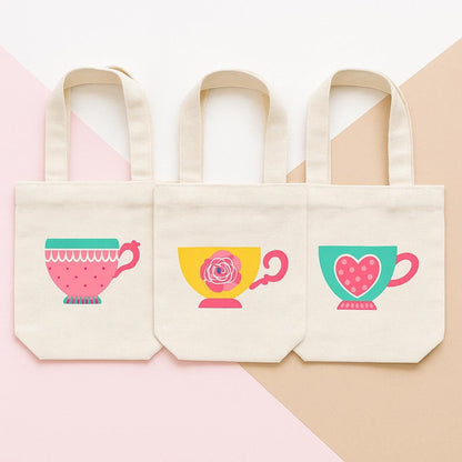 Tea Party Favor Bags - Set of Three Bags