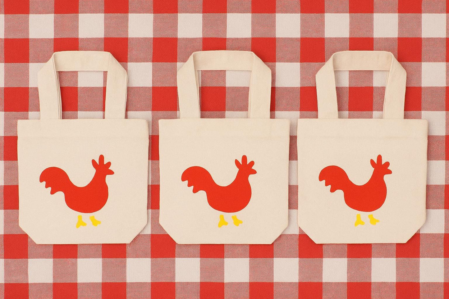 Chicken Party Favor Bags - Set of Three Bags