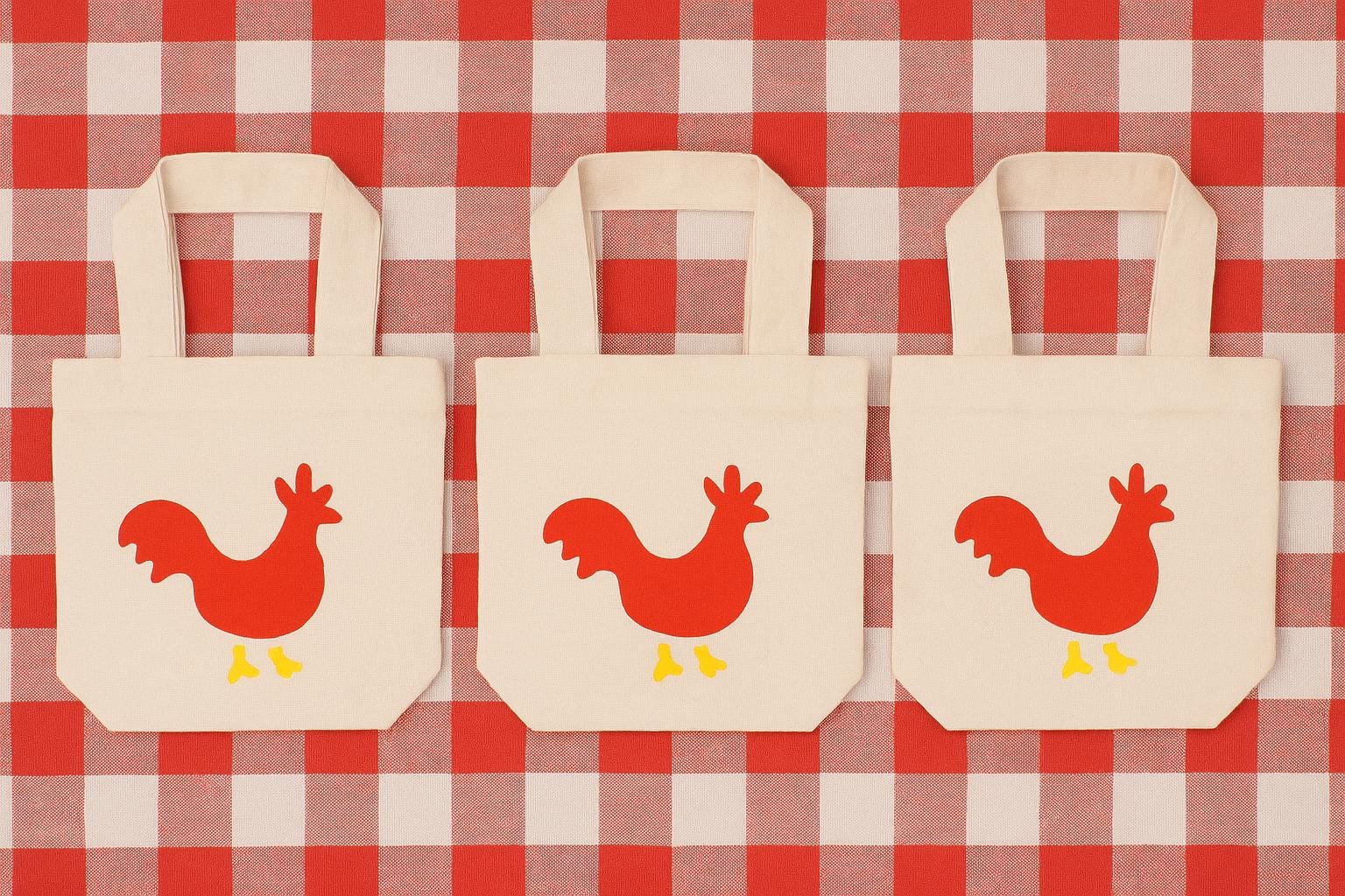 Chicken Party Favor Bags - Set of Three Bags