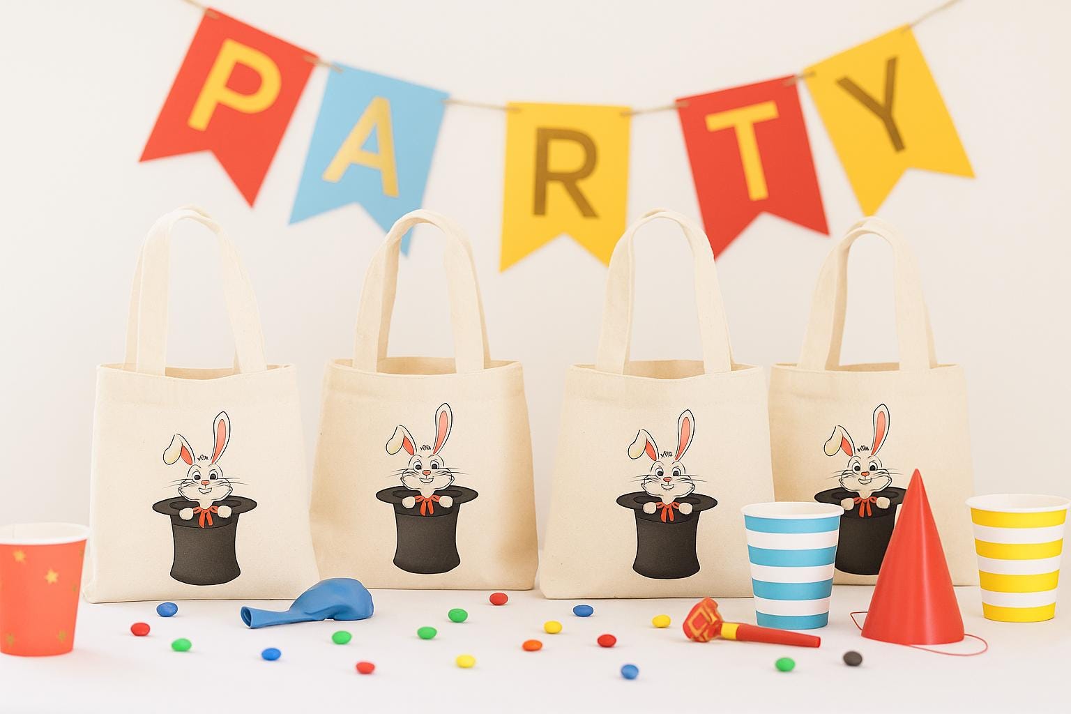 Magic Hat Party Favor Bags - Set of Three Bags
