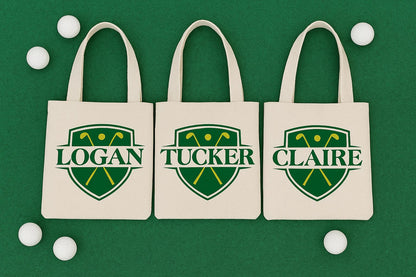 Custom Golf Party Favor Bags - Set of Three Bags