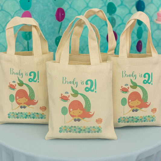 Personalized Mermaid Party Favor Bags - Sold Individually