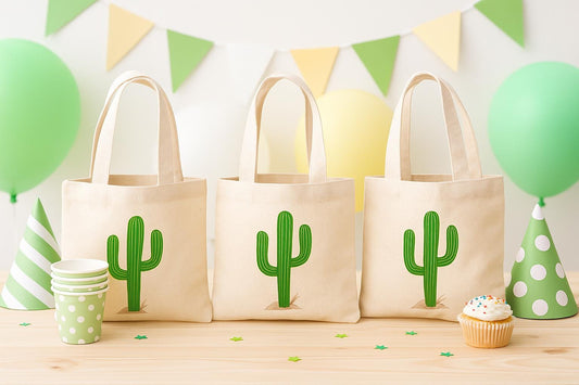 Cactus Party Favor Bags - Set of Three Bags