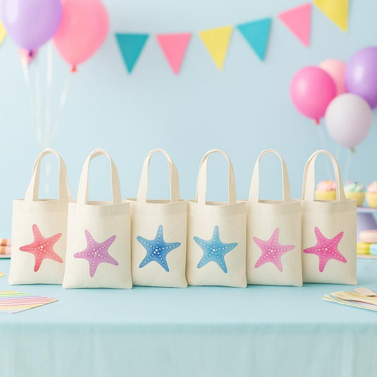 Starfish Party Favor Bags - Set of Six Bags