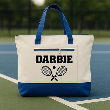 Personalized Tennis Tote Bag - Tennis Player Gift