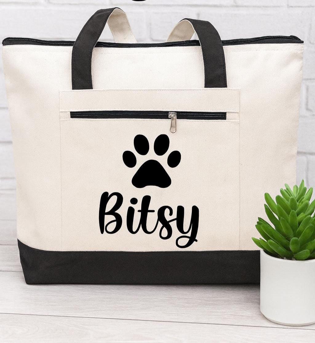 Personalized Dog Tote Bag - Dog Owner Gift
