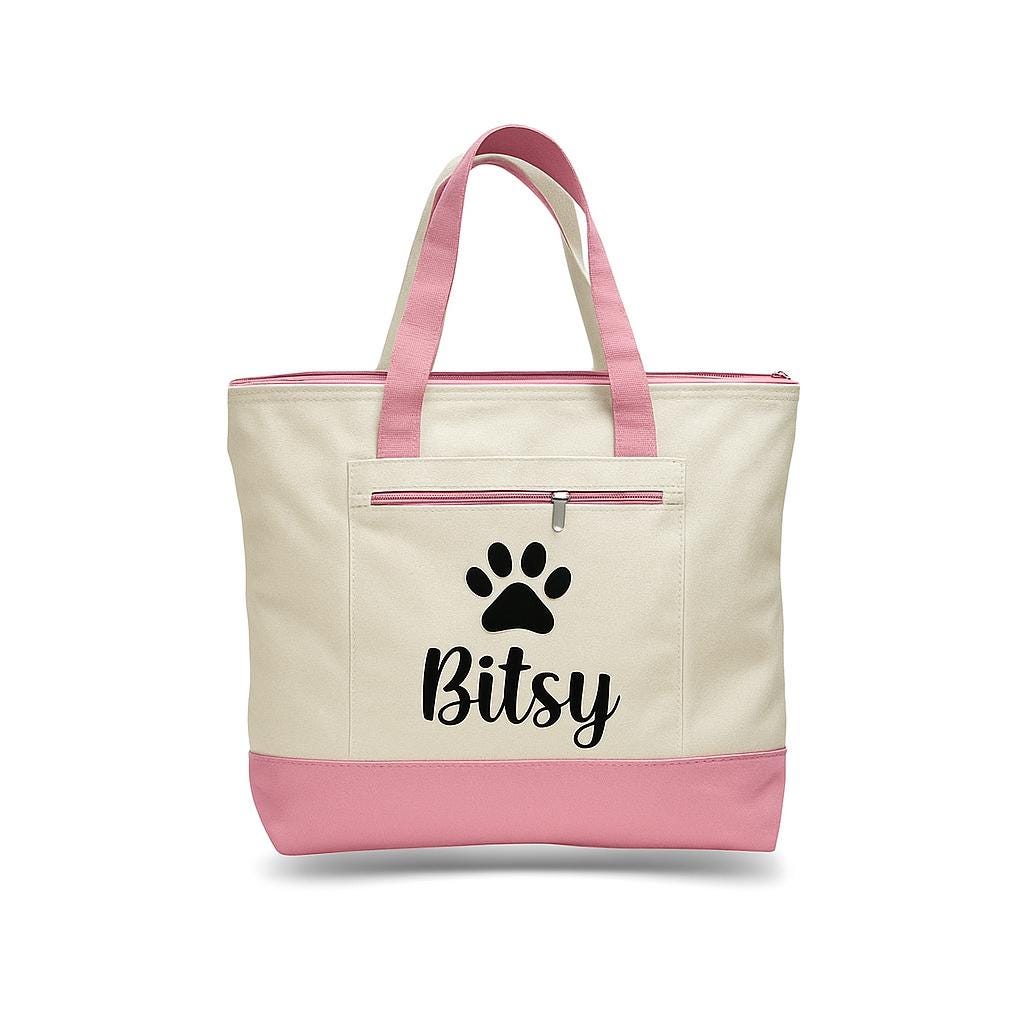Personalized Dog Tote Bag - Dog Owner Gift