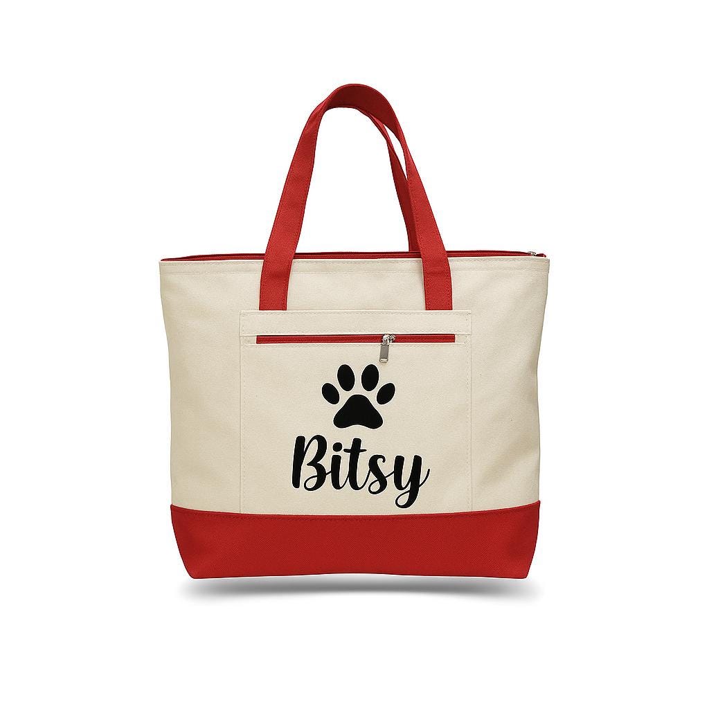 Personalized Dog Tote Bag - Dog Owner Gift