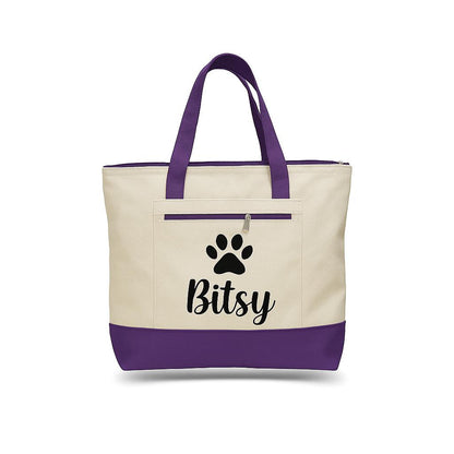 Personalized Dog Tote Bag - Dog Owner Gift
