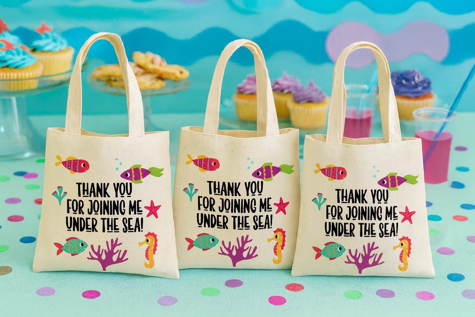 Under The Sea Party Favor Bags - Set of Three Bags