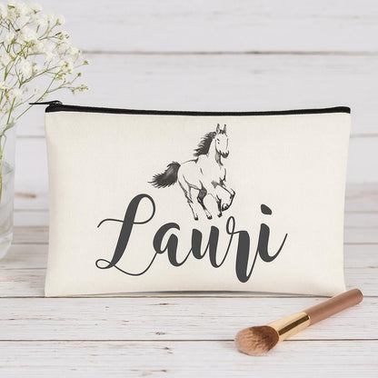 Personalized Horse Cosmetic Bag | Pencil Pouch