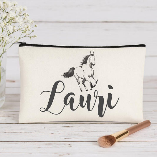 Personalized Horse Cosmetic Bag | Pencil Pouch