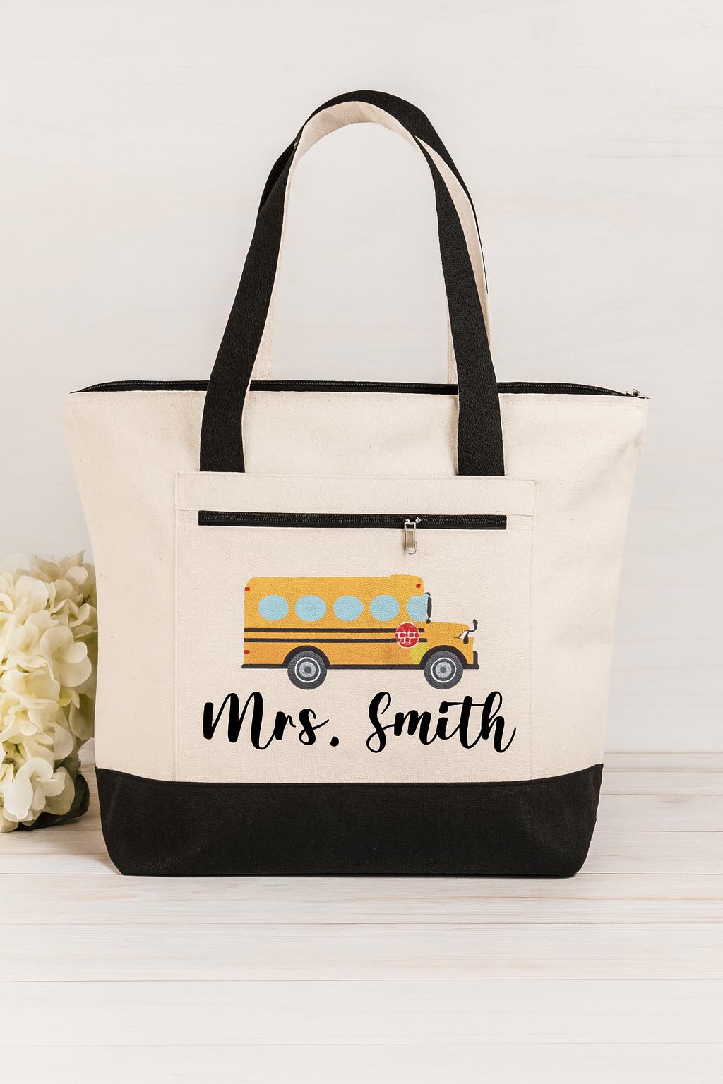 Personalized Bus Driver Tote Bag