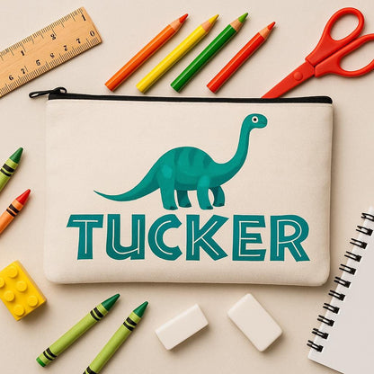 Personalized Dinosaur Pencil Pouch
