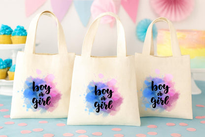 Gender Reveal Party Favor Bags - Set of Three Bags