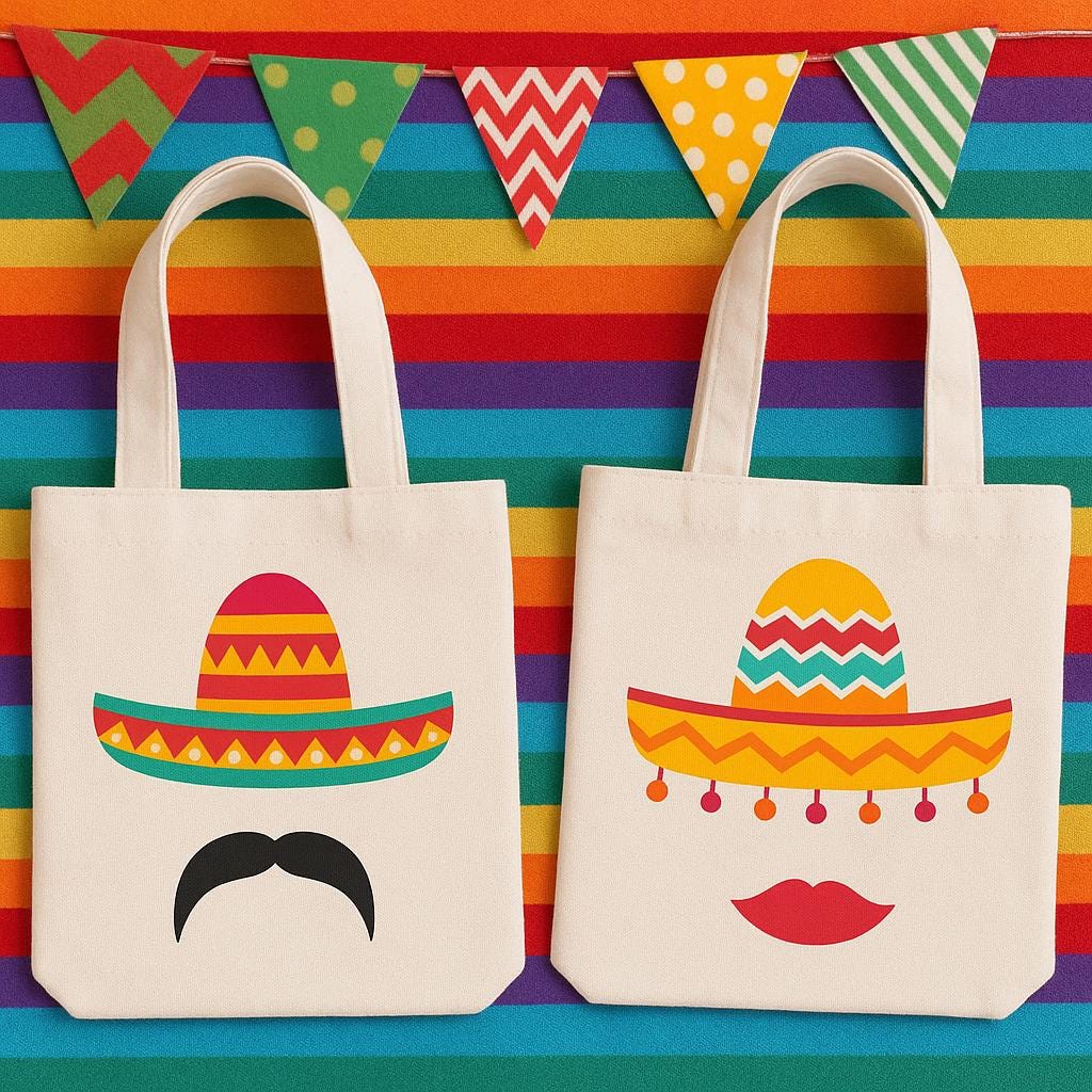Fiesta Party Favor Bags - Set of Two Bags