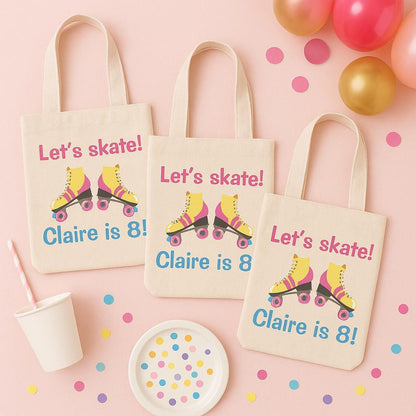 Personalized Skate Party Favor Bags - Set of Three Bags