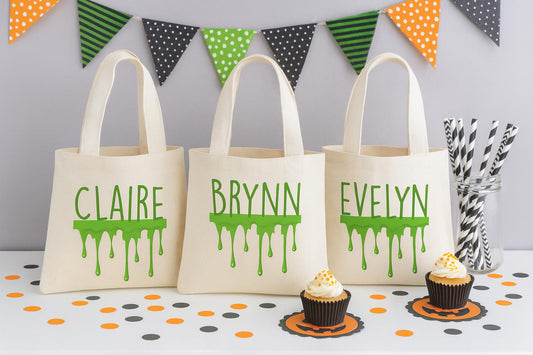 Personalized Slime Party Favor Bags - Set of Three Bags