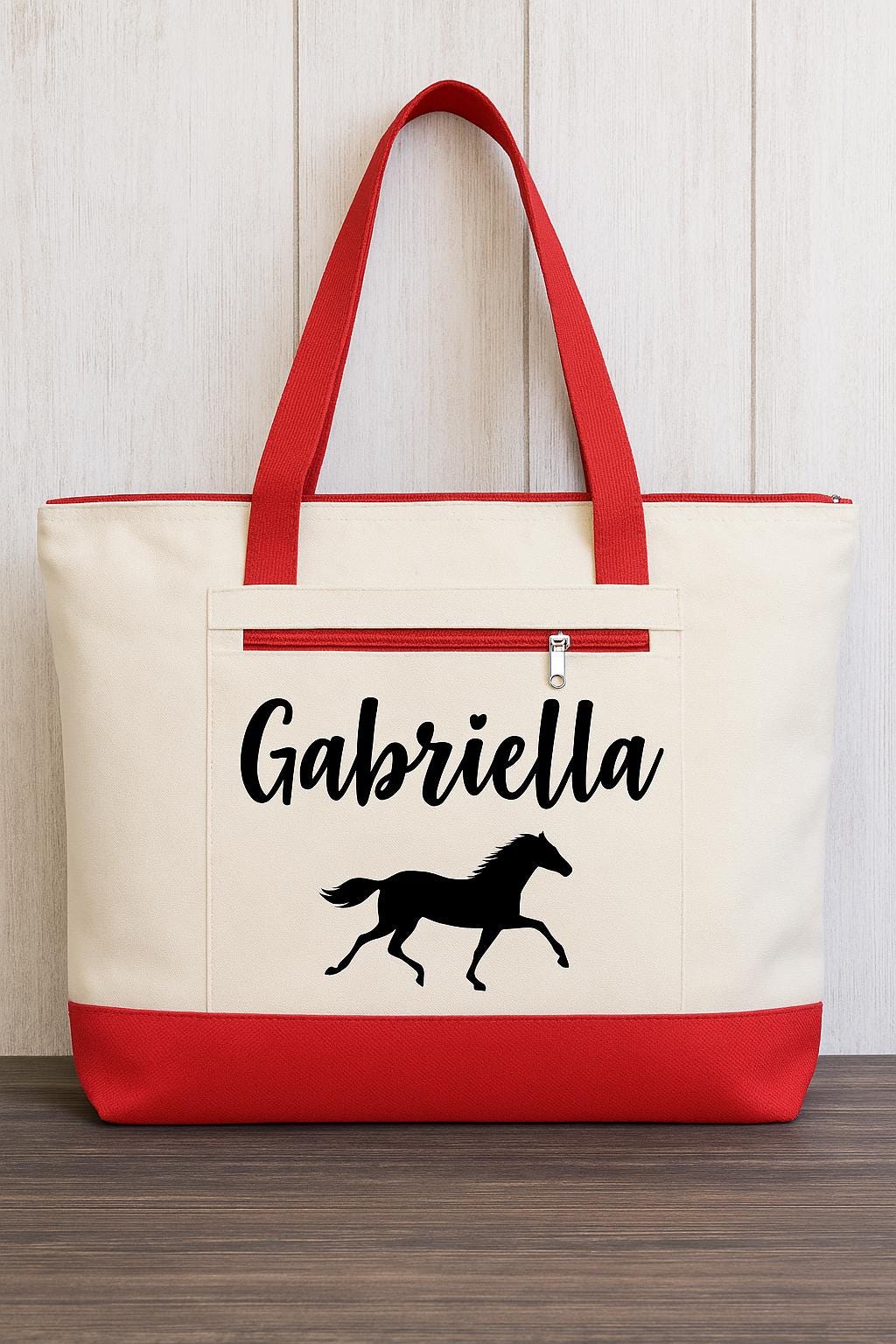 Personalized Horse Tote Bag